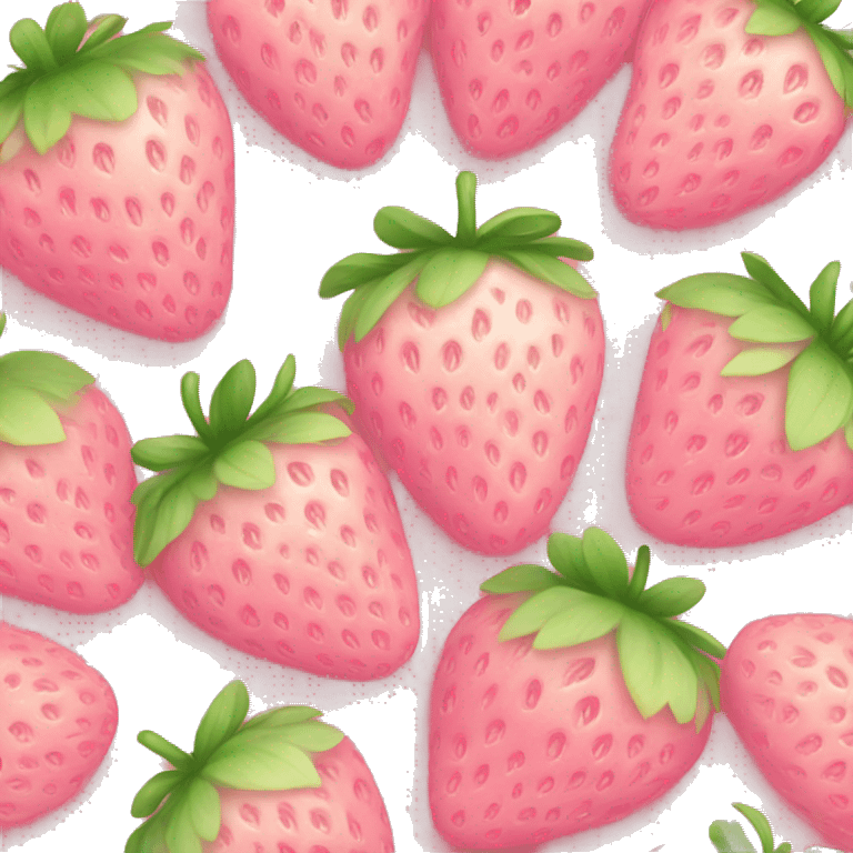 pastel pink strawberries emoji