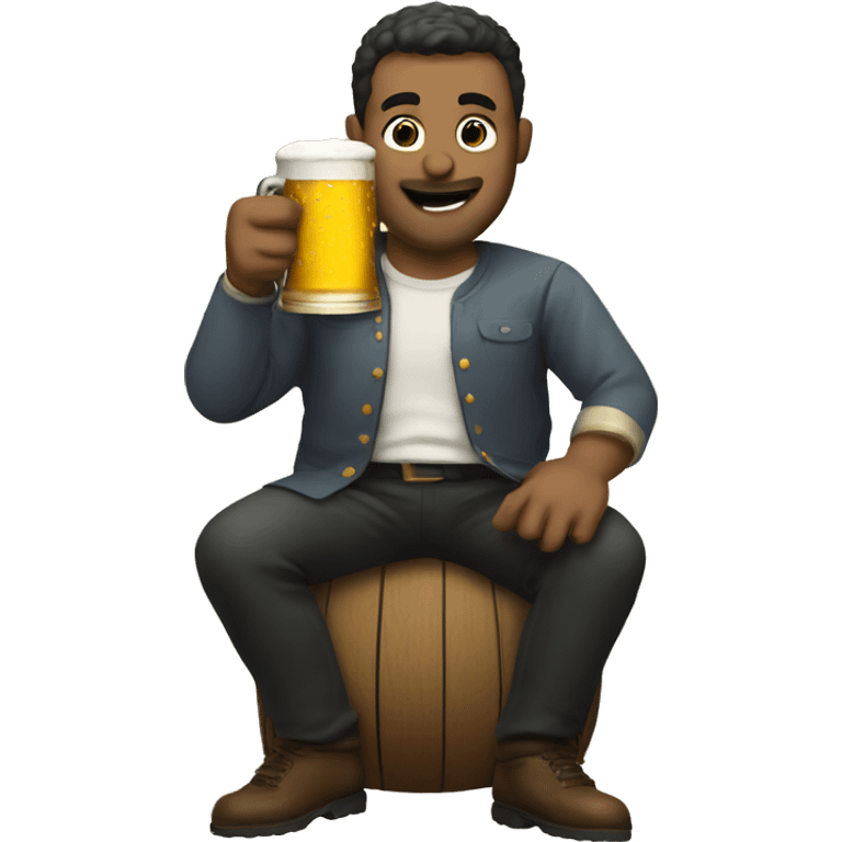 Man Playing Beer Die emoji