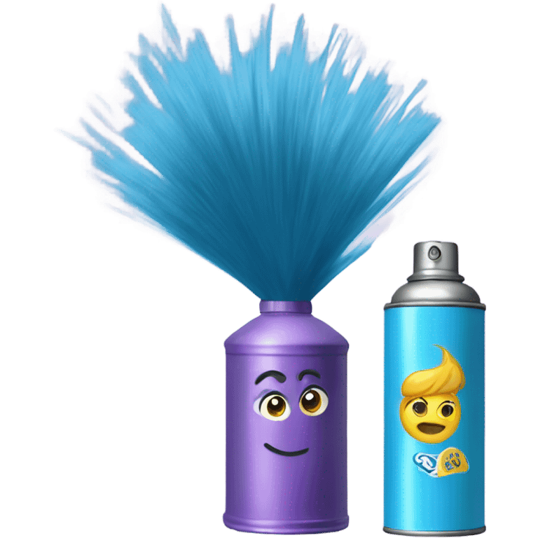 hairspray can spraying hair spray out emoji