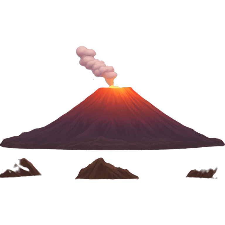 calm volcano, relief, sunset, golden hour emoji