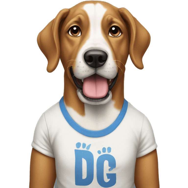 Dog wearing a tshirt  emoji