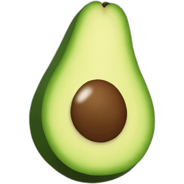 avocado half cut, with a guitar emoji