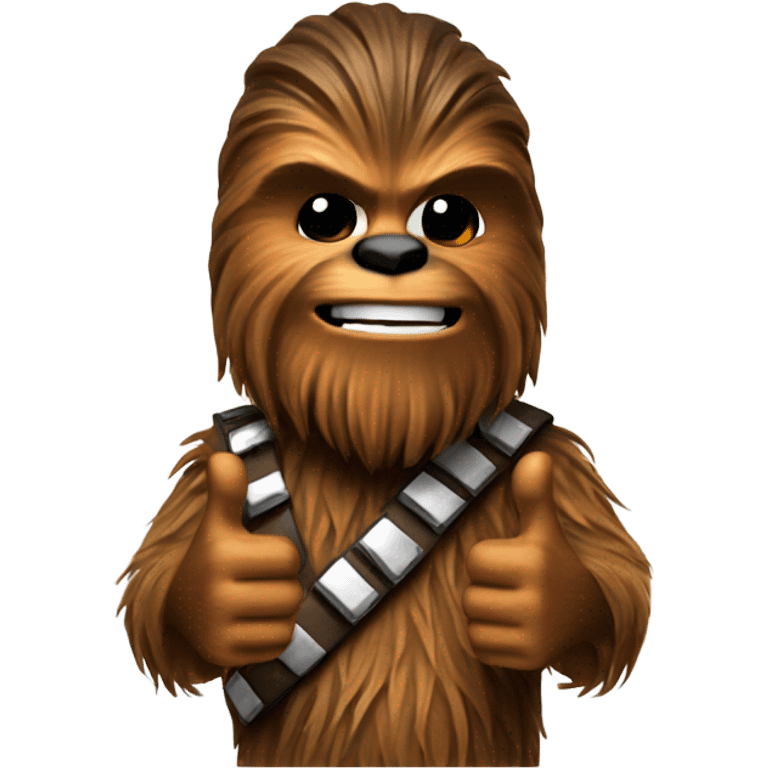 Chewbacca with a thumbs up emoji