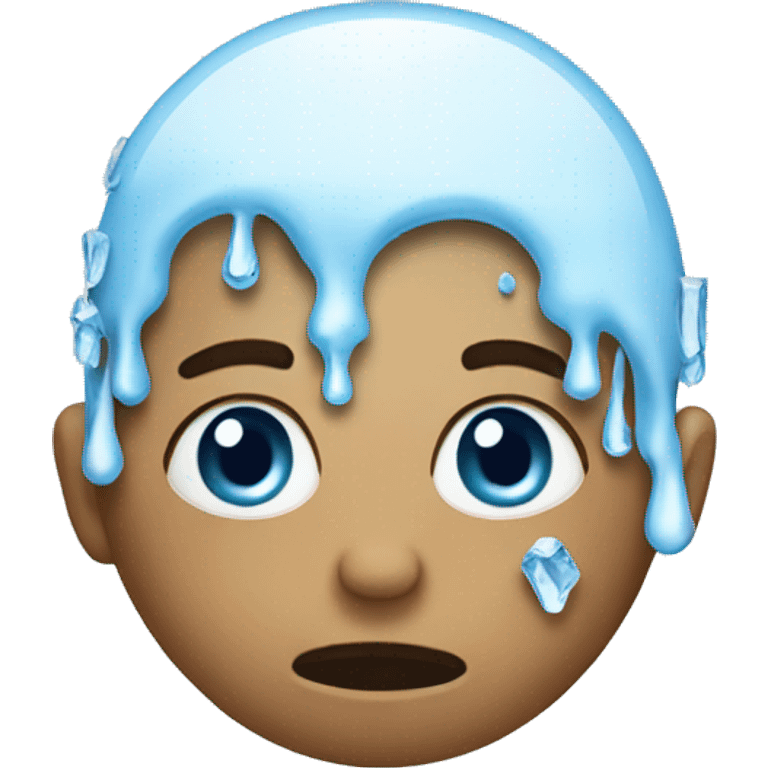 head with ice cry emoji