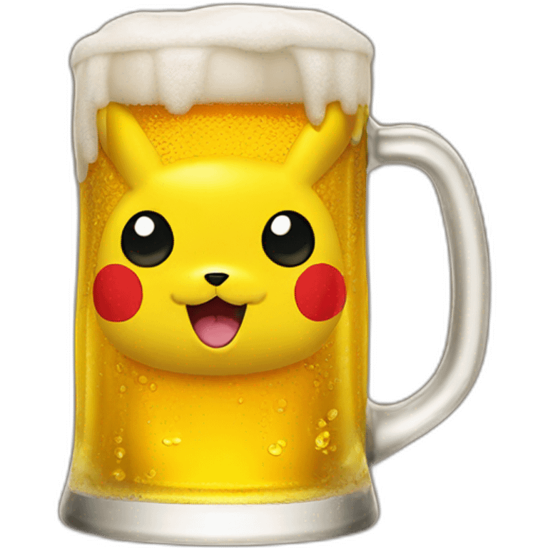 Pikachu beer emoji