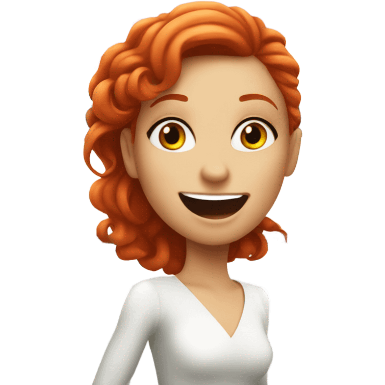 Red head girl partying in white limo emoji