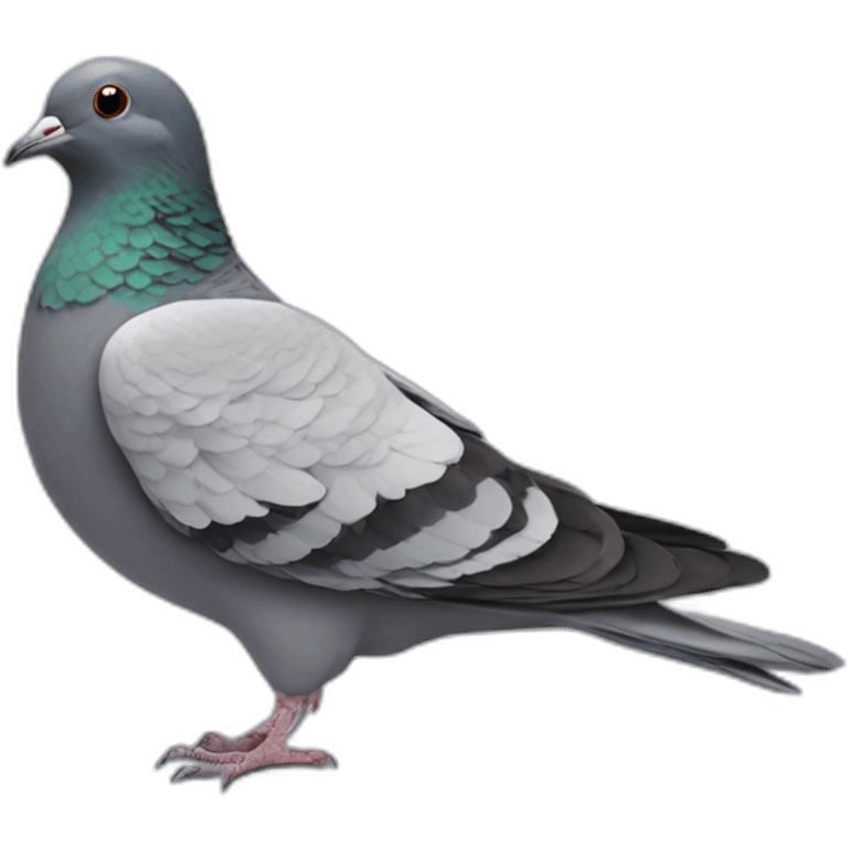 pigeon say hello with a wing emoji