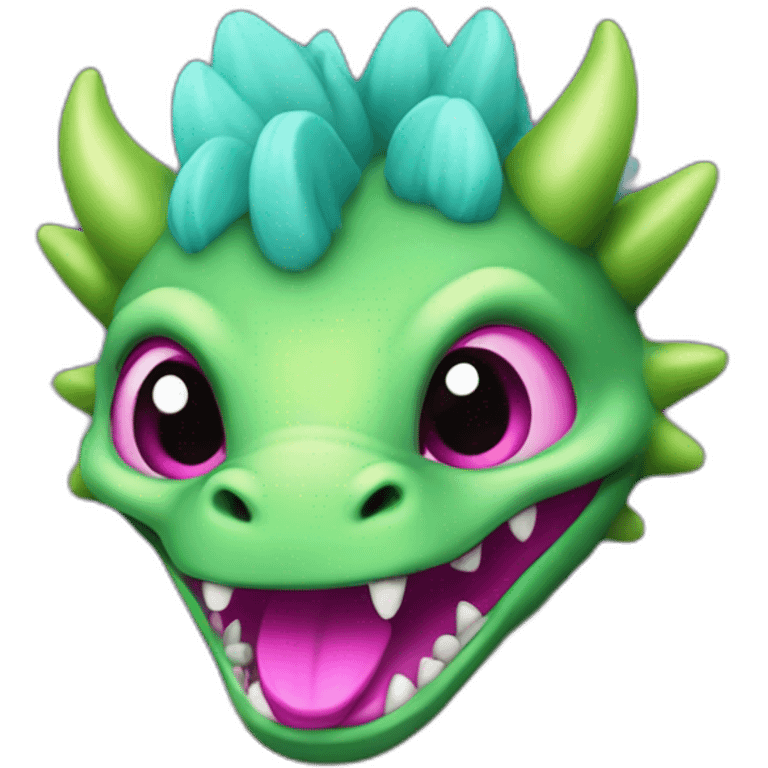 cyan and magenta baby dragon emoji