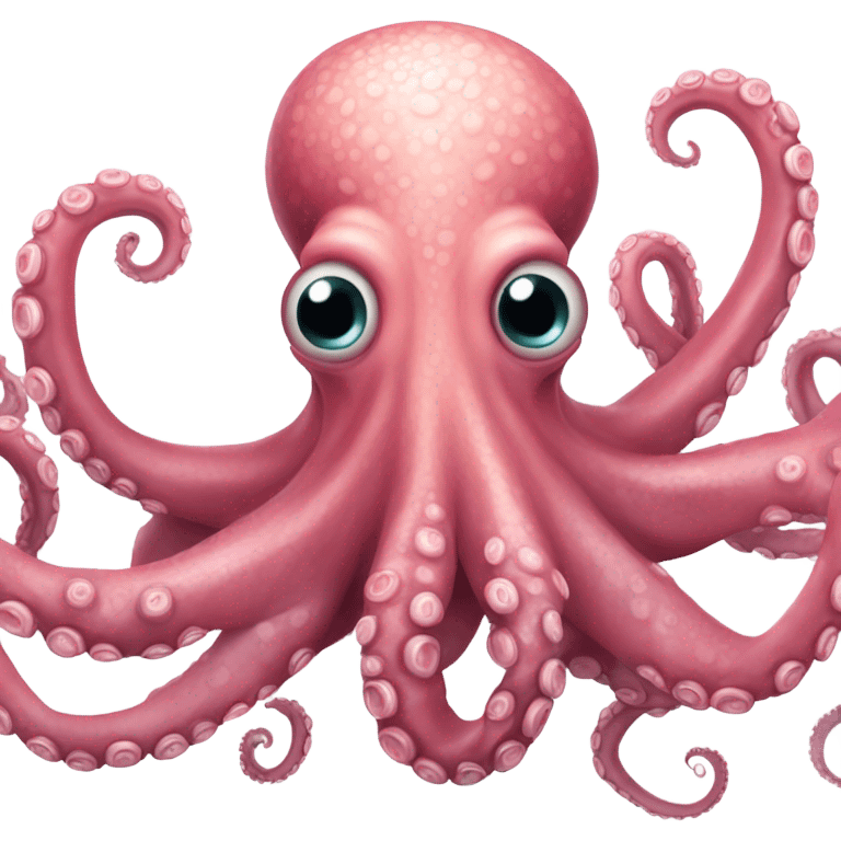 Pink Octopus realistic emoji