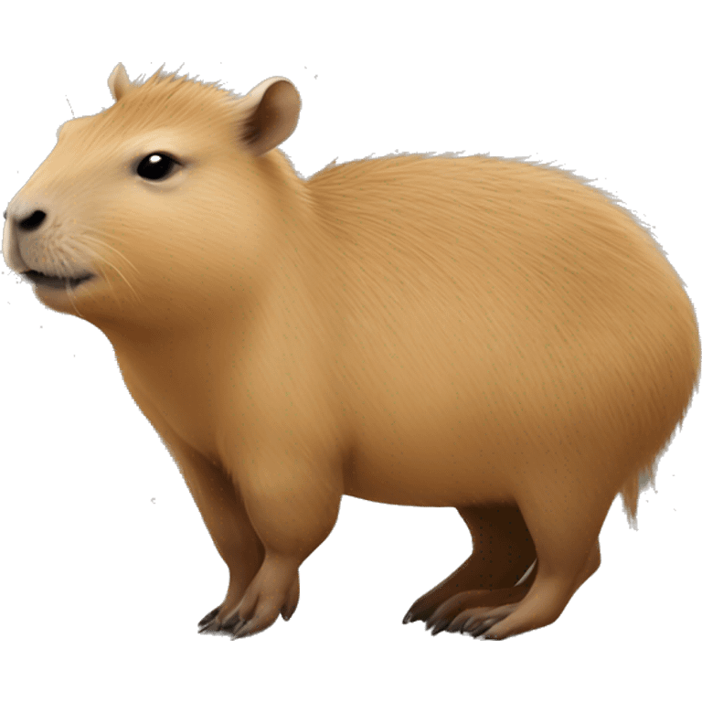 Baby capybara riding the mother capybara emoji