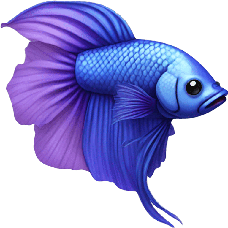 Blue and purple Betta fish emoji