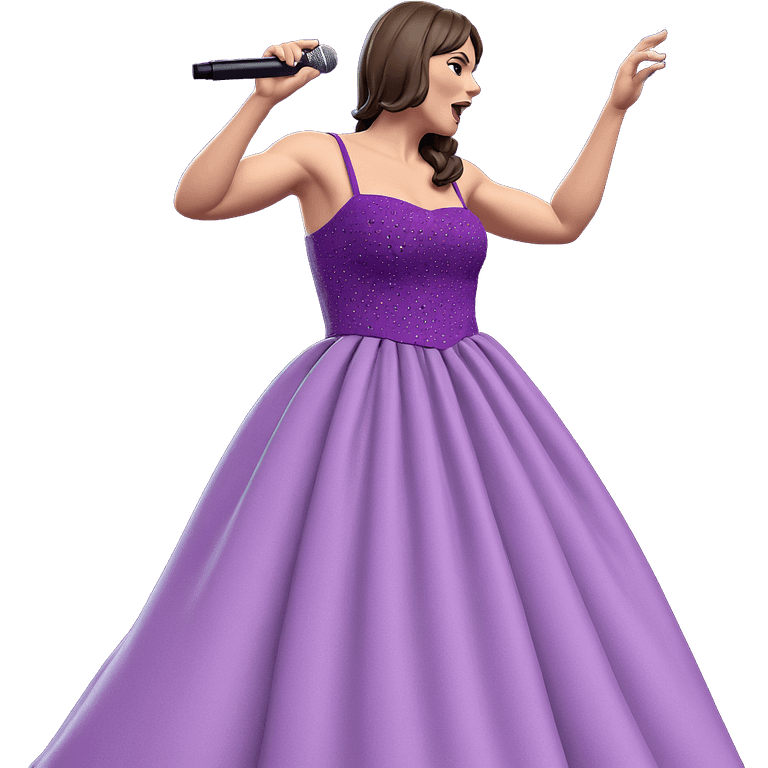 purple dress singing solo emoji