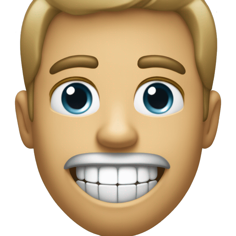 Menino com ouro no dente emoji