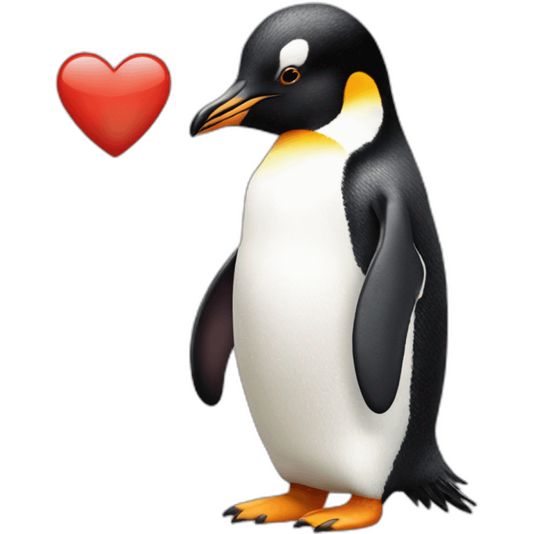 Heart eye penguin emoji emoji