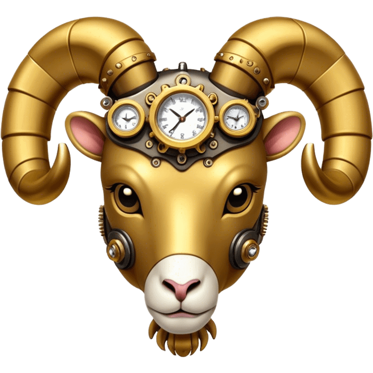 I Steam punk  Ram gold in color emoji