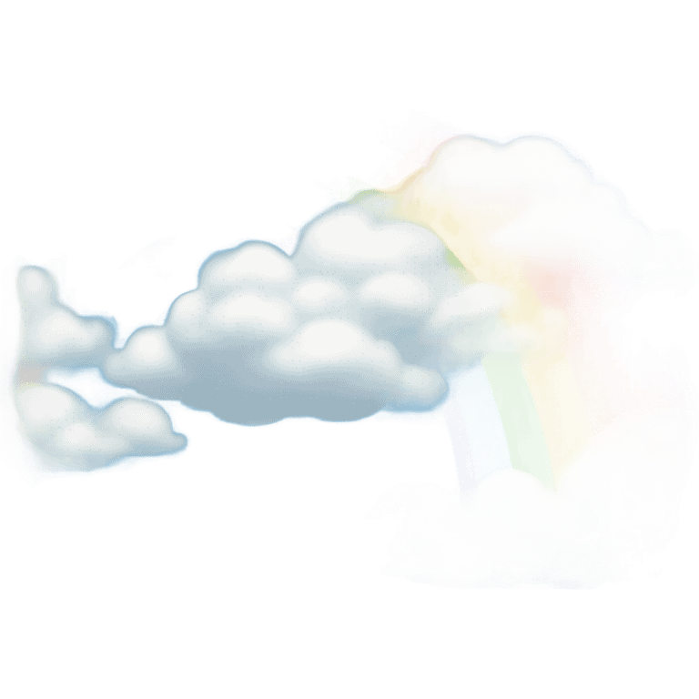 Rainbow with clouds emoji