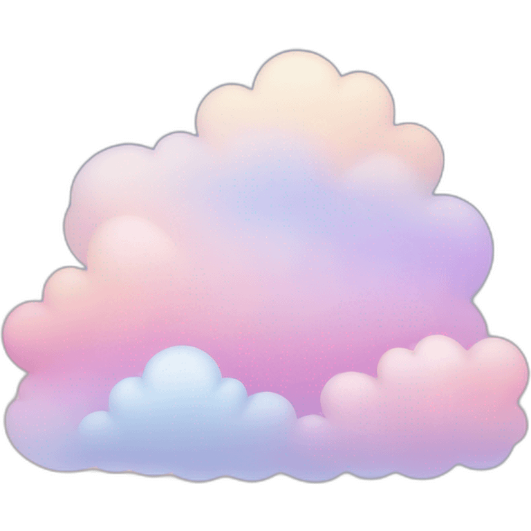 Pastel gradient hue clouds emoji