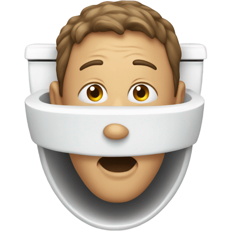 Man’s head coming out of toilet bowl  emoji