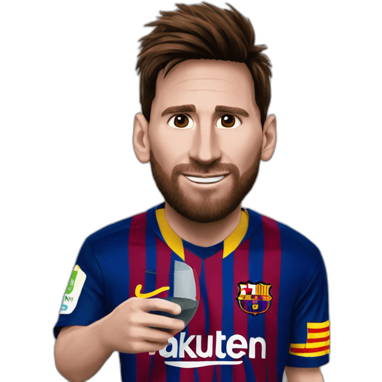 leo messi colorado tomando mate emoji