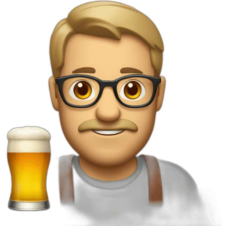 Vieux avec une bière emoji