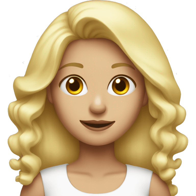 Blonde hair girl with Santa hat  emoji