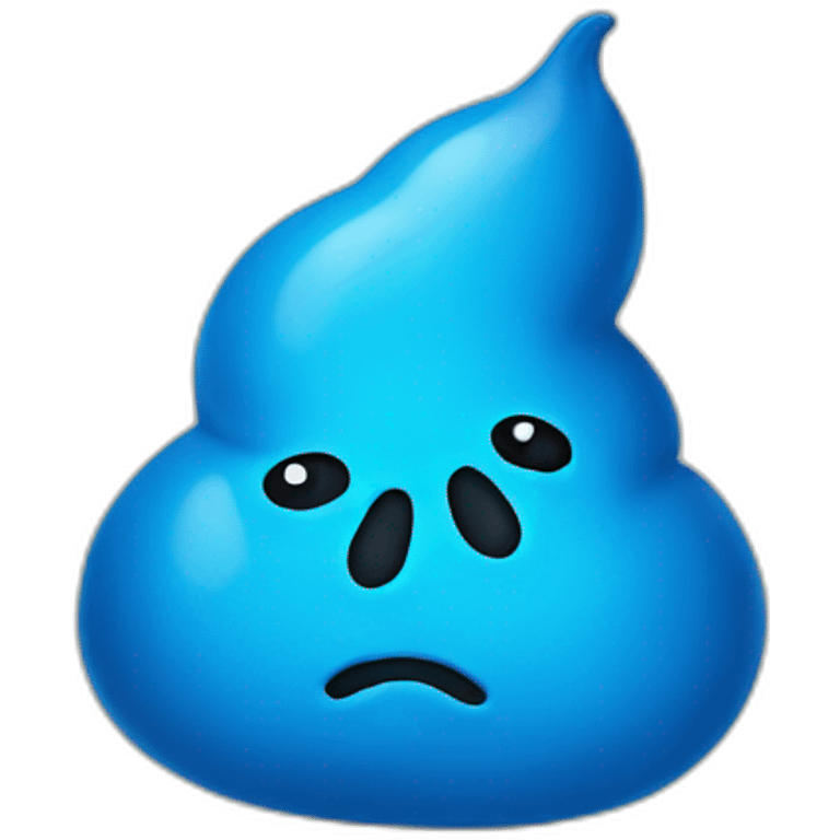 Blue poop emoji