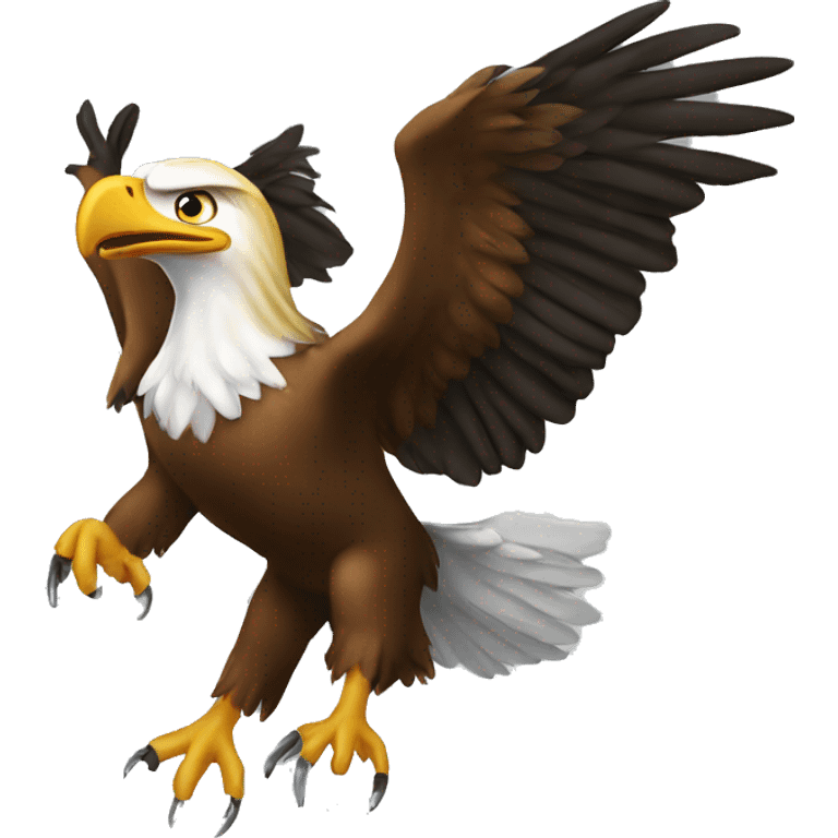 Donald trump riding an eagle emoji