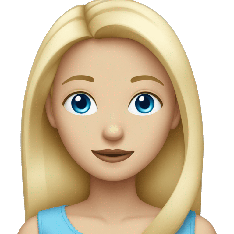 Blonde girl with blue eyes emoji