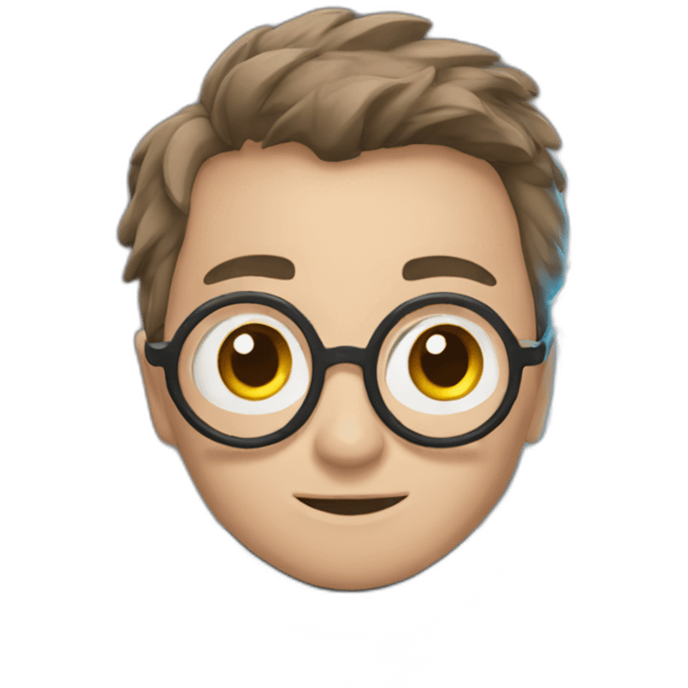 harry potter with a lightning scar emoji