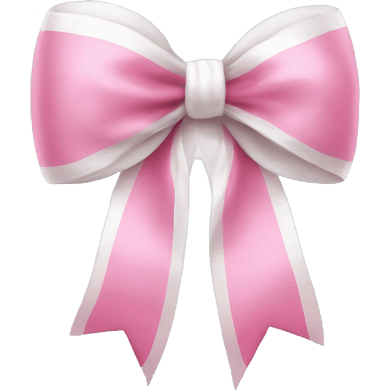 Pink bow with white ribbon  emoji