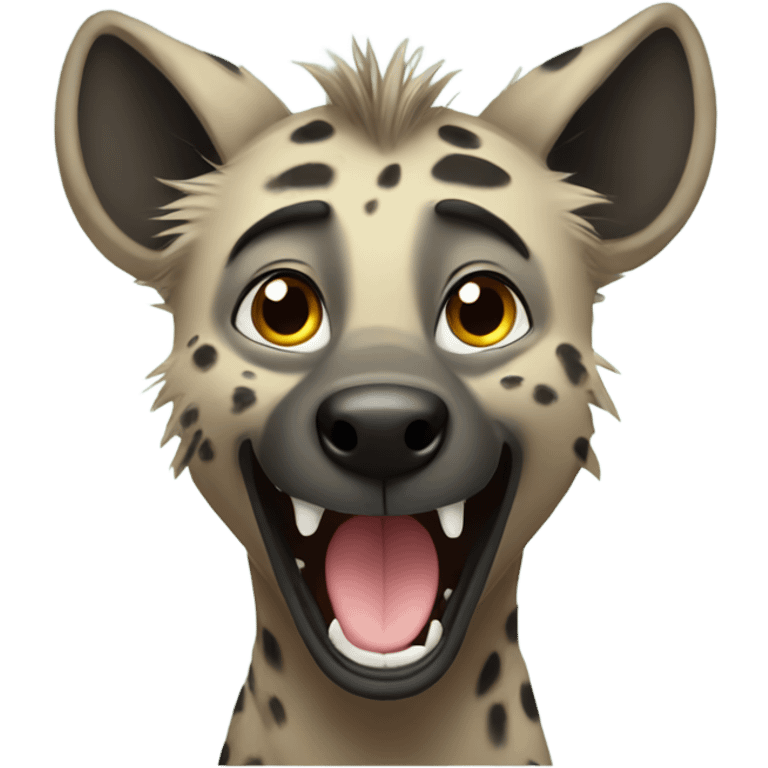 Hyena happy calm heartwarming expression  emoji