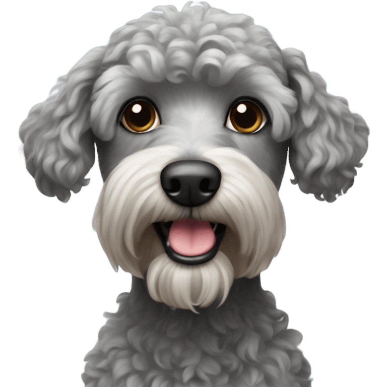 Grey poodle terrier mix emoji