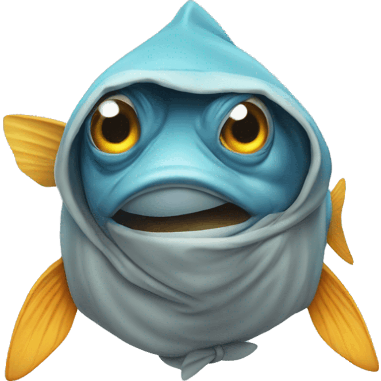 fish wearing hoodie emoji