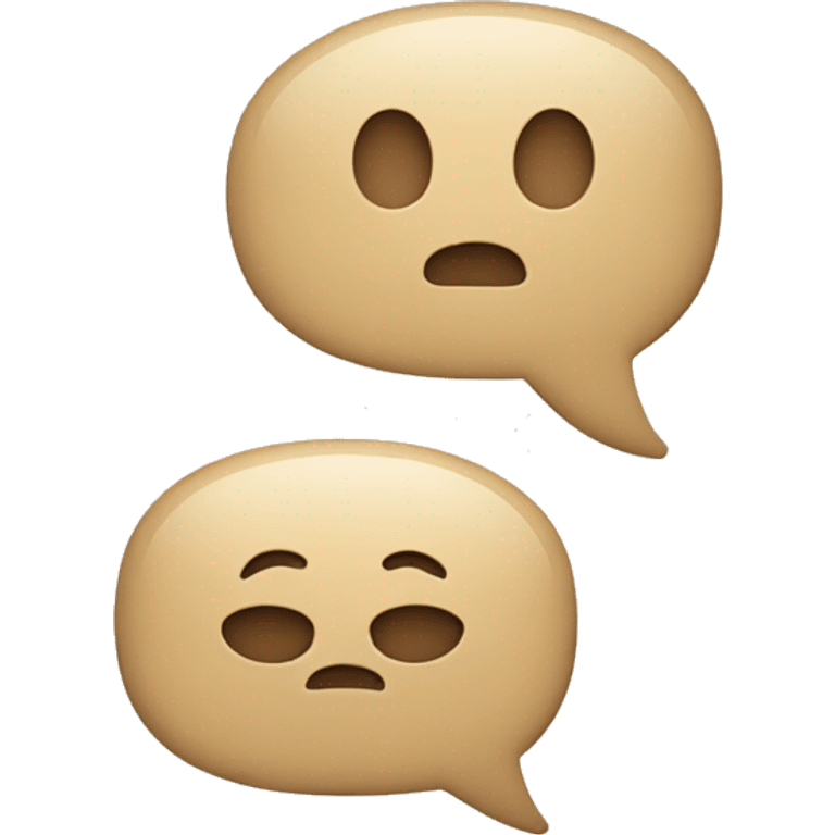 Two beige Spanish speech bubbles emoji