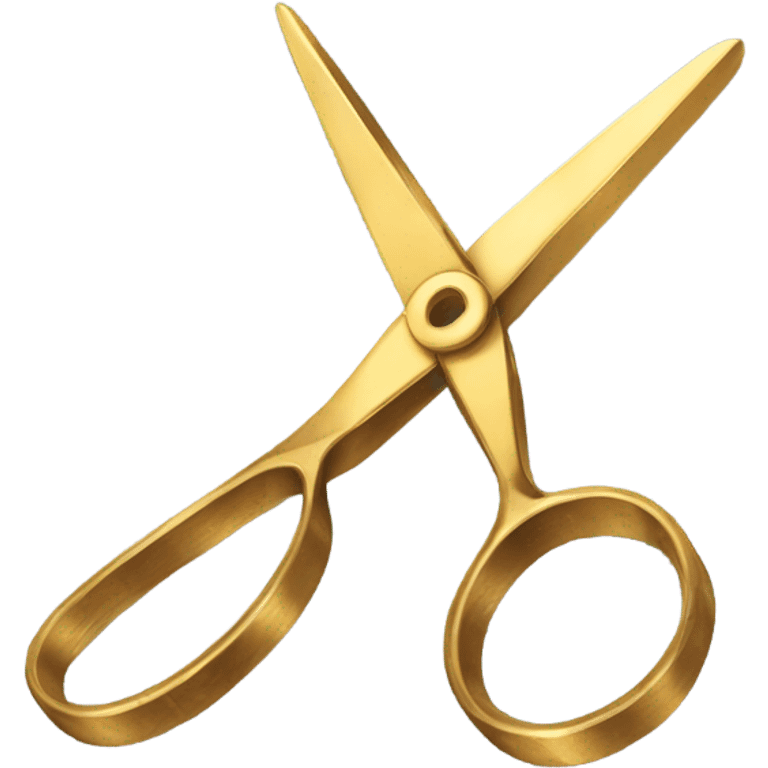 Gold scissors emoji