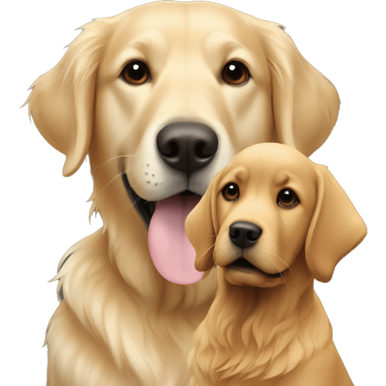 Golden retriever and black lab  emoji