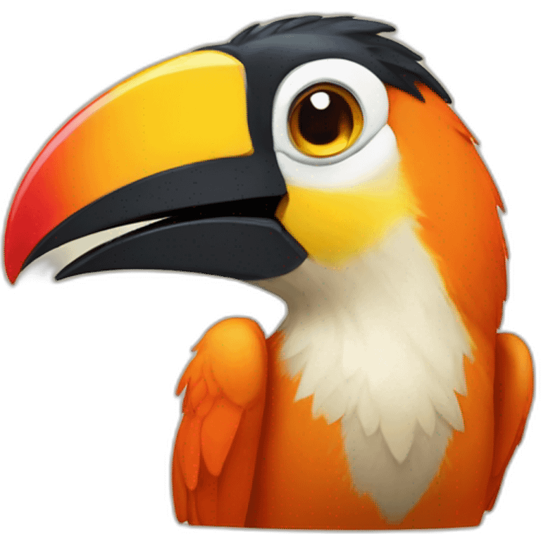 Renard avec toucan emoji