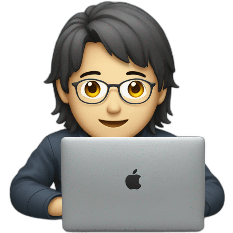 japanese software engineer with macbook emoji