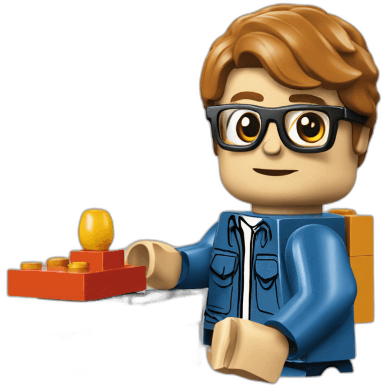 Programmer Lego like emoji