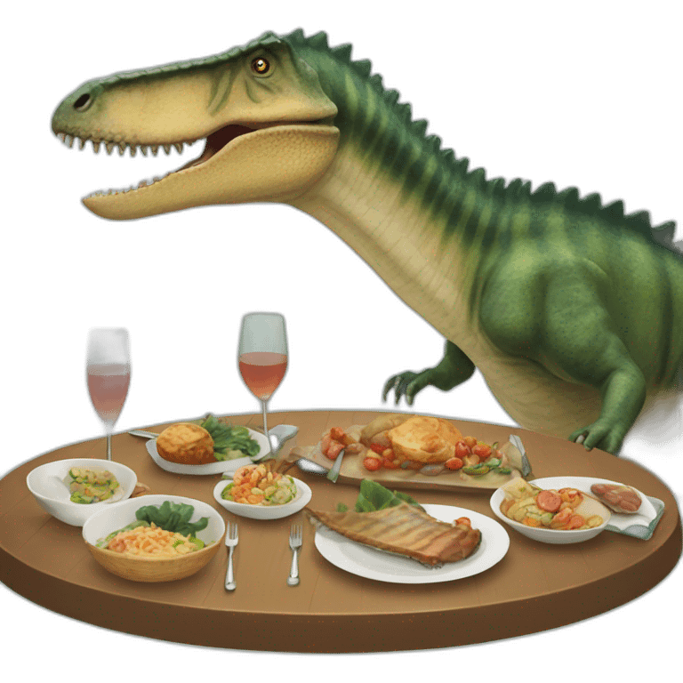 Spinosaurus dinning emoji