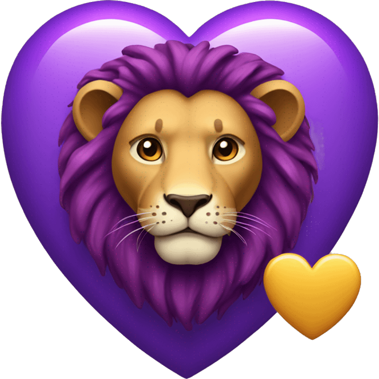 Purple Heart with Lion emoji