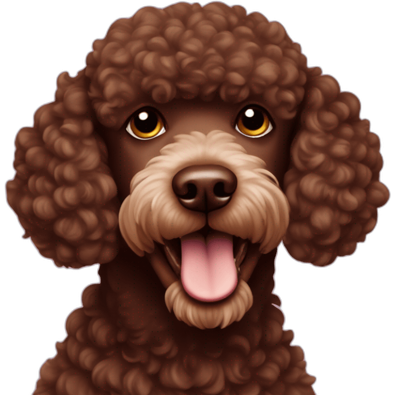 Chocolate poodle hooligan emoji