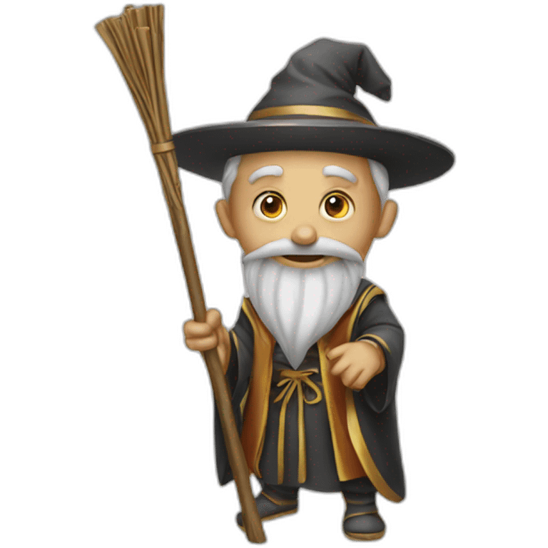 ancient magician with stick emoji