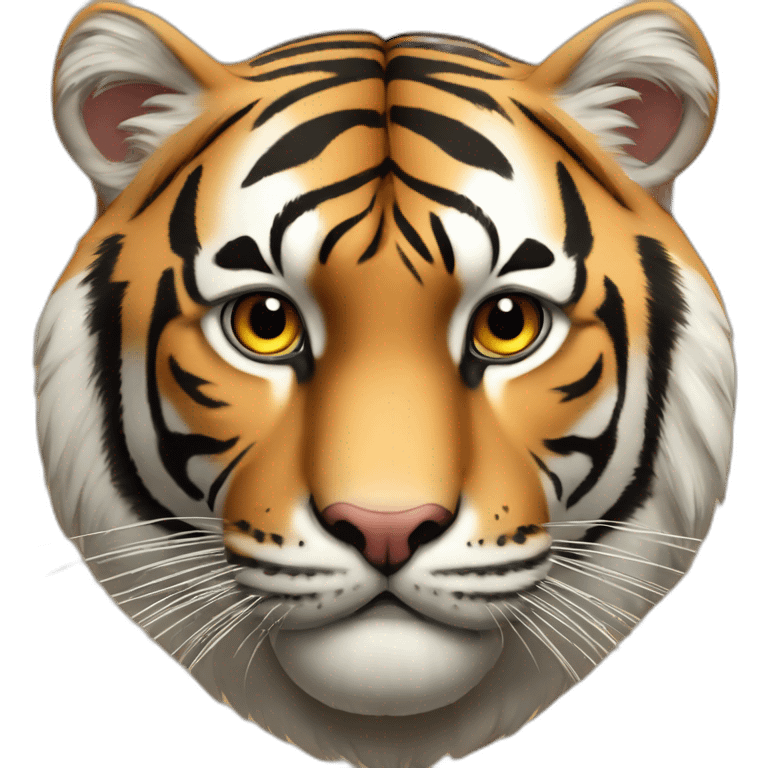 Tigre avec des coeur dans les yeux emoji