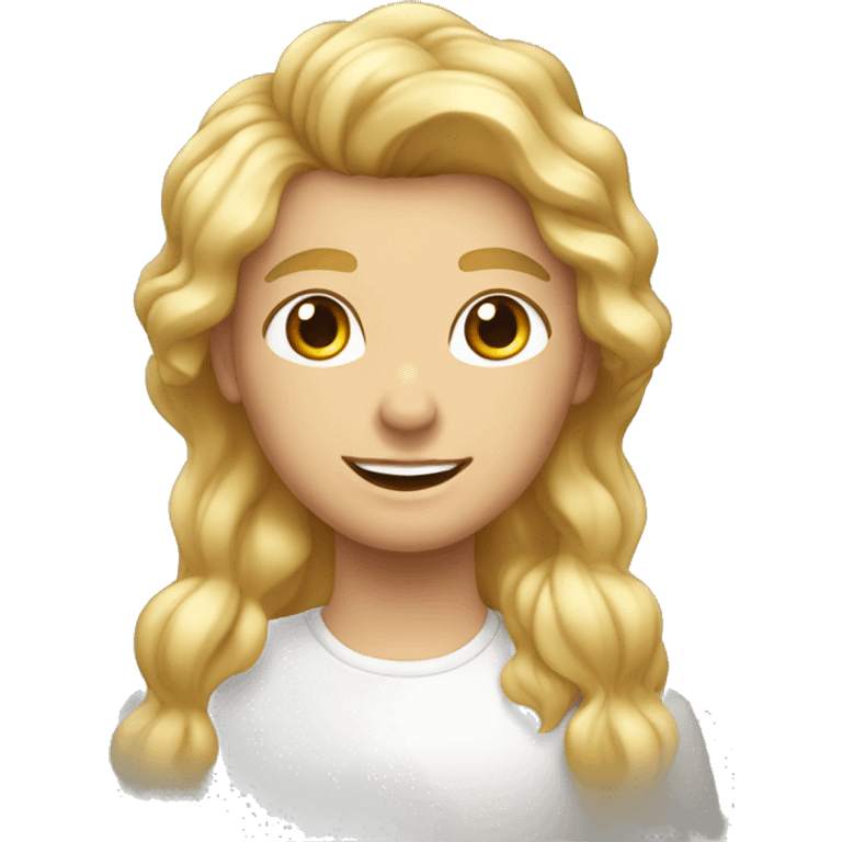 Garçon cheveux châtain clair avec reflets blonds et peau clair  emoji