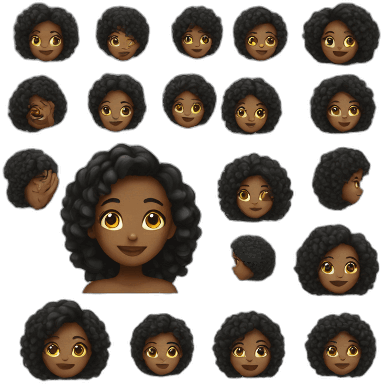 Black girl with love   emoji