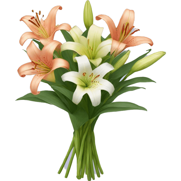 Lilies bouquet emoji