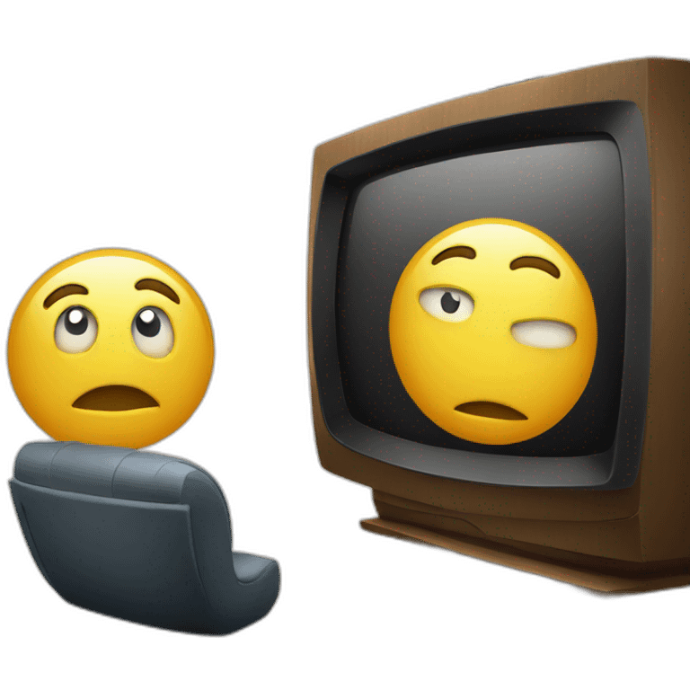 watching tv and money emoji