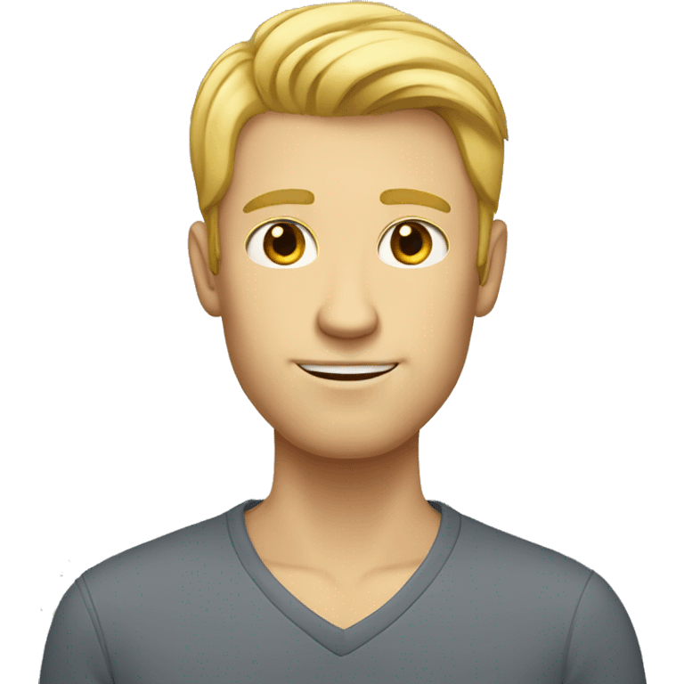 tall guy with very little blonde hair emoji