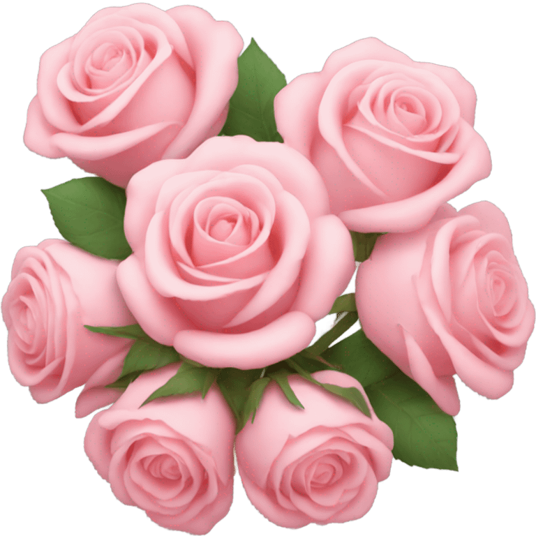 bouquet of pastel pink roses emoji